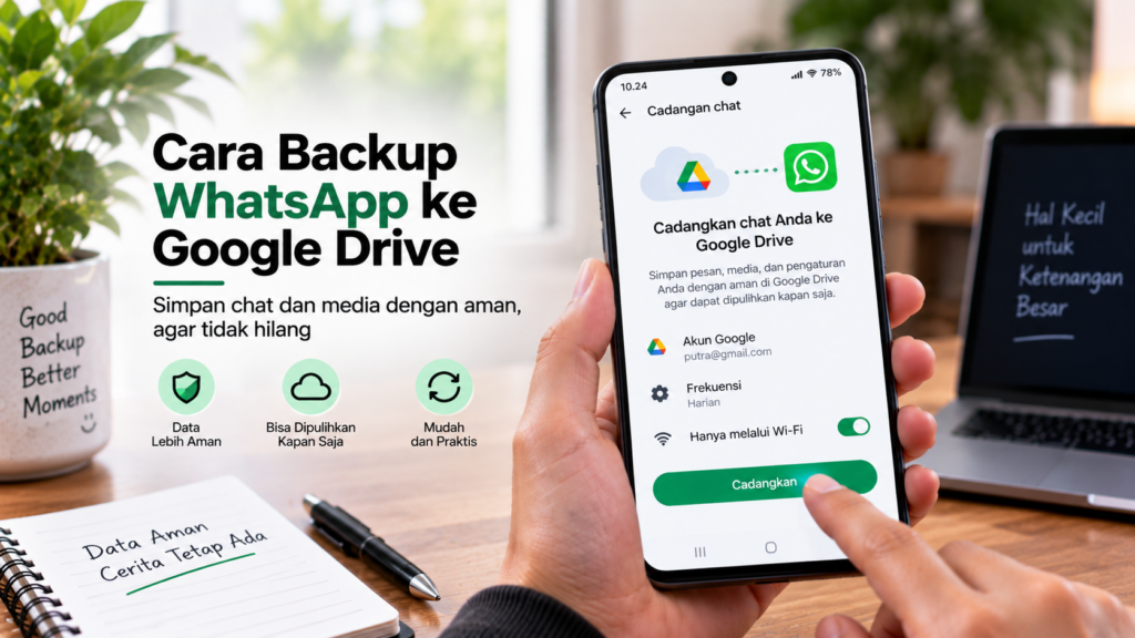 Cara Backup WhatsApp ke Google Drive agar Chat dan Data Tetap Aman