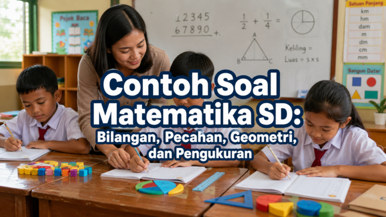 Contoh Soal Matematika SD: Bilangan, Pecahan, Geometri, dan Pengukuran