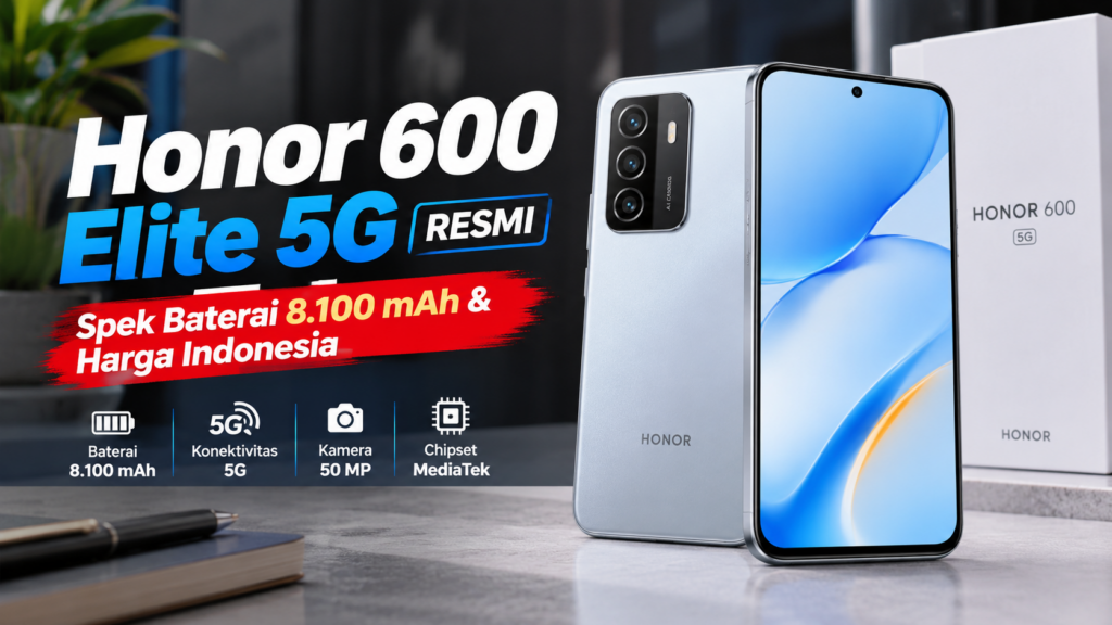 Honor 600 Elite 5G Resmi, Spek Baterai 8.100 mAh Harga Indonesia