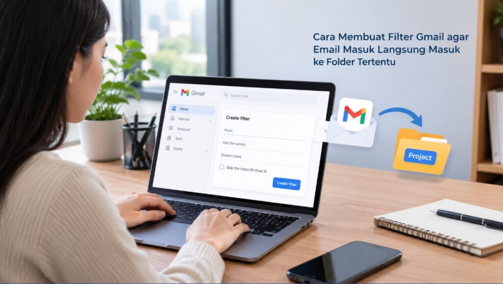 Cara Membuat Filter Gmail agar Email Masuk Langsung Masuk ke Folder Tertentu