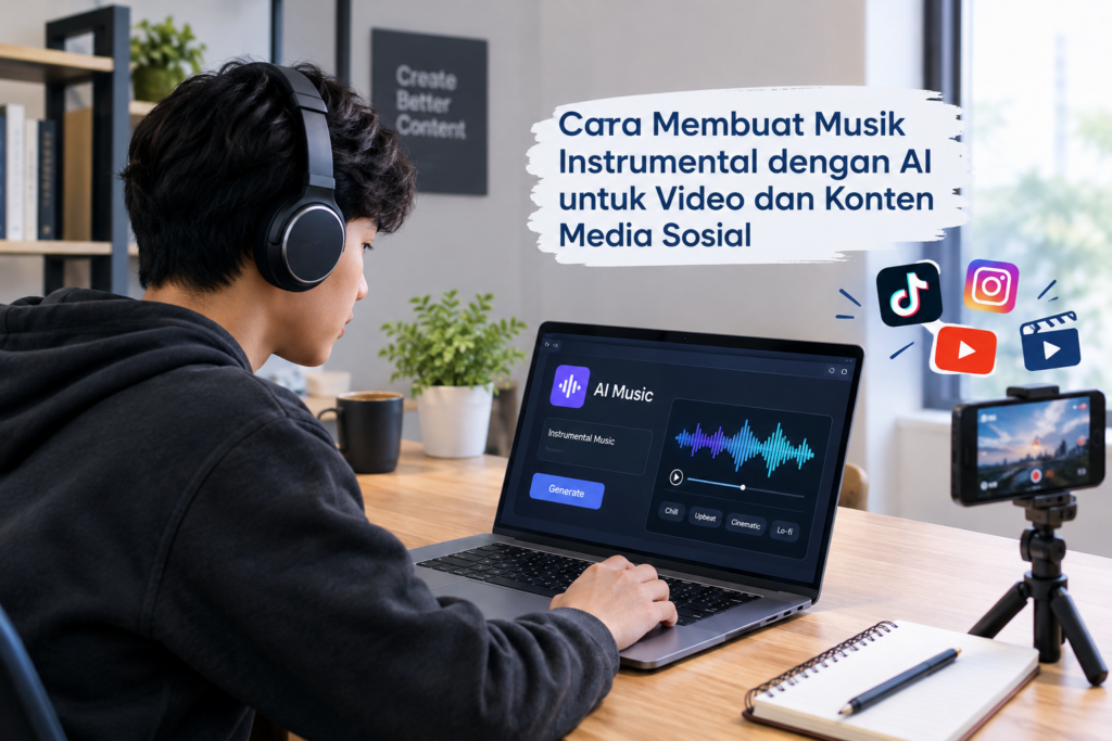 Cara Membuat Musik Instrumental dengan AI untuk Video dan Konten Media Sosial
