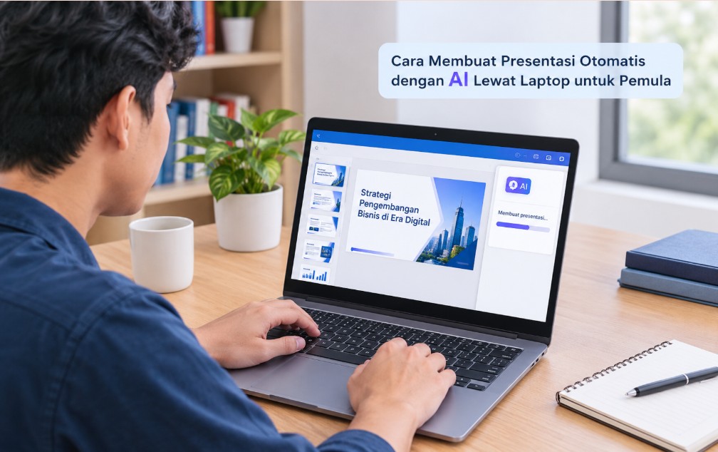 Cara Membuat Presentasi Otomatis dengan AI Lewat Laptop untuk Pemula