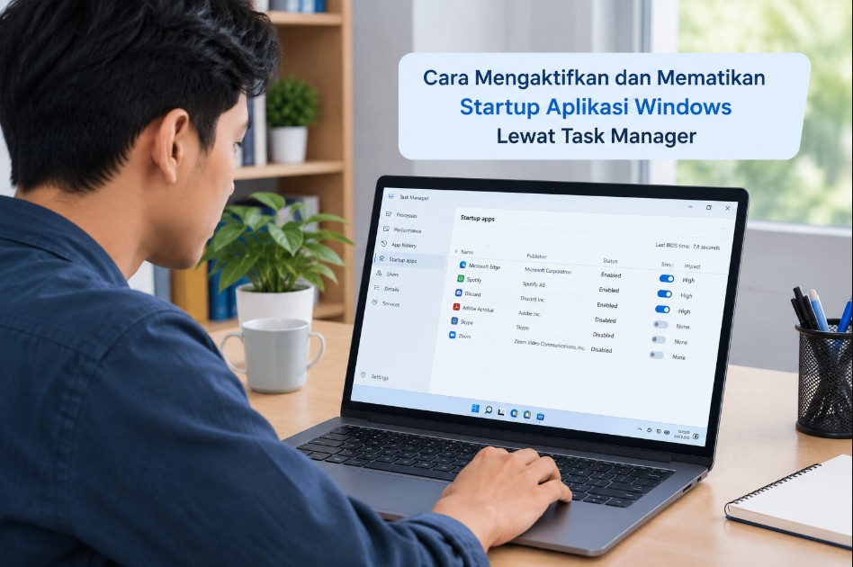 Cara Mengaktifkan dan Mematikan Startup Aplikasi Windows Lewat Task Manager