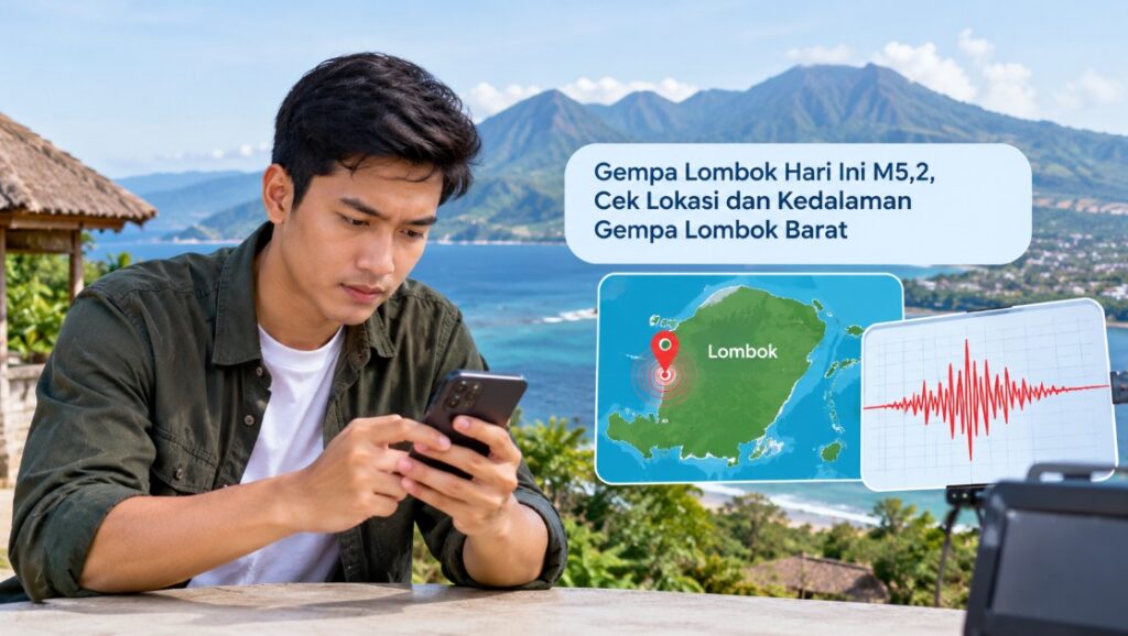 Gempa Lombok Hari Ini M5,2, Cek Lokasi dan Kedalaman Gempa Lombok Barat