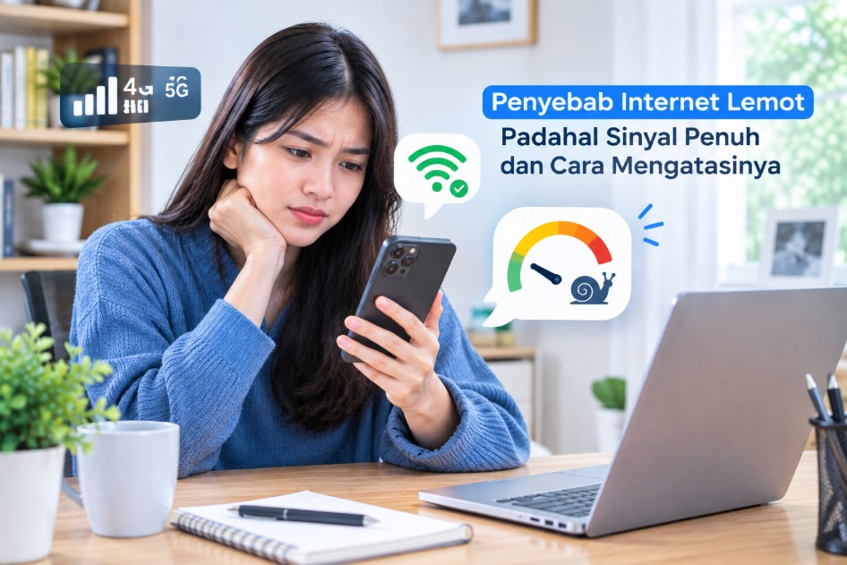 Penyebab Internet Lemot Padahal Sinyal Penuh dan Cara Mengatasinya
